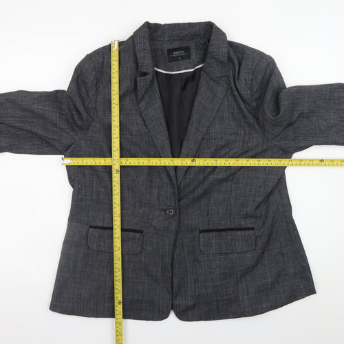 Papaya Women's Grey Check Blazer Jacket Size 18 Smart Workwear