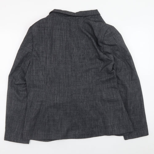 Papaya Women's Grey Check Blazer Jacket Size 18 Smart Workwear