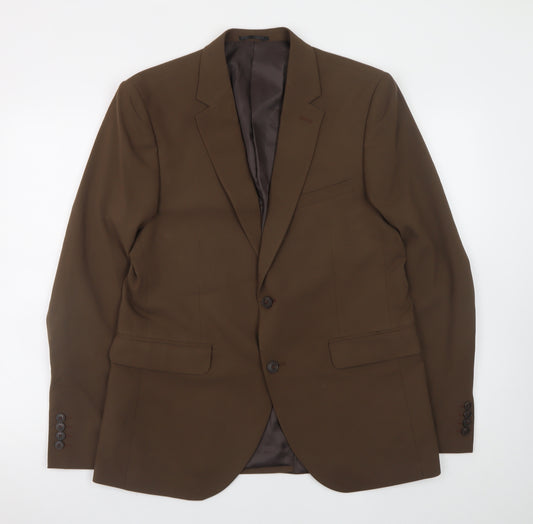 Burton Menswear London Men's Brown 42R Classic Blazer Jacket
