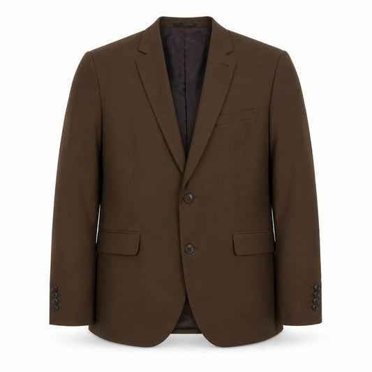 Front view of Burton Menswear London Men's Brown 42R Classic Blazer Jacket