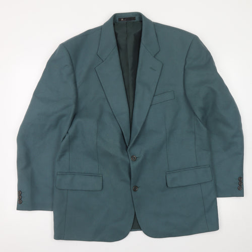 BHS Men's Teal Wool Blend Short Blazer 42in Classic Fit Jacket