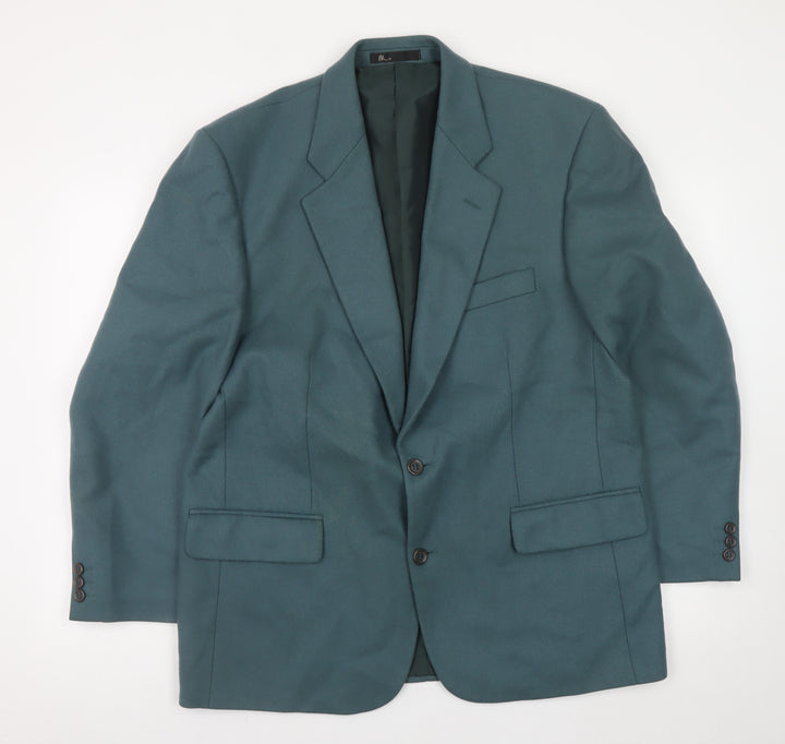 BHS Men's Teal Wool Blend Short Blazer 42in Classic Fit Jacket