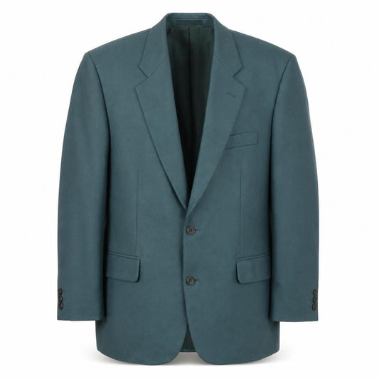 Front view of BHS Men's Teal Wool Blend Short Blazer 42in Classic Fit Jacket