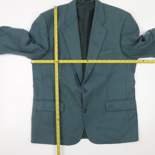 BHS Men's Teal Wool Blend Short Blazer 42in Classic Fit Jacket