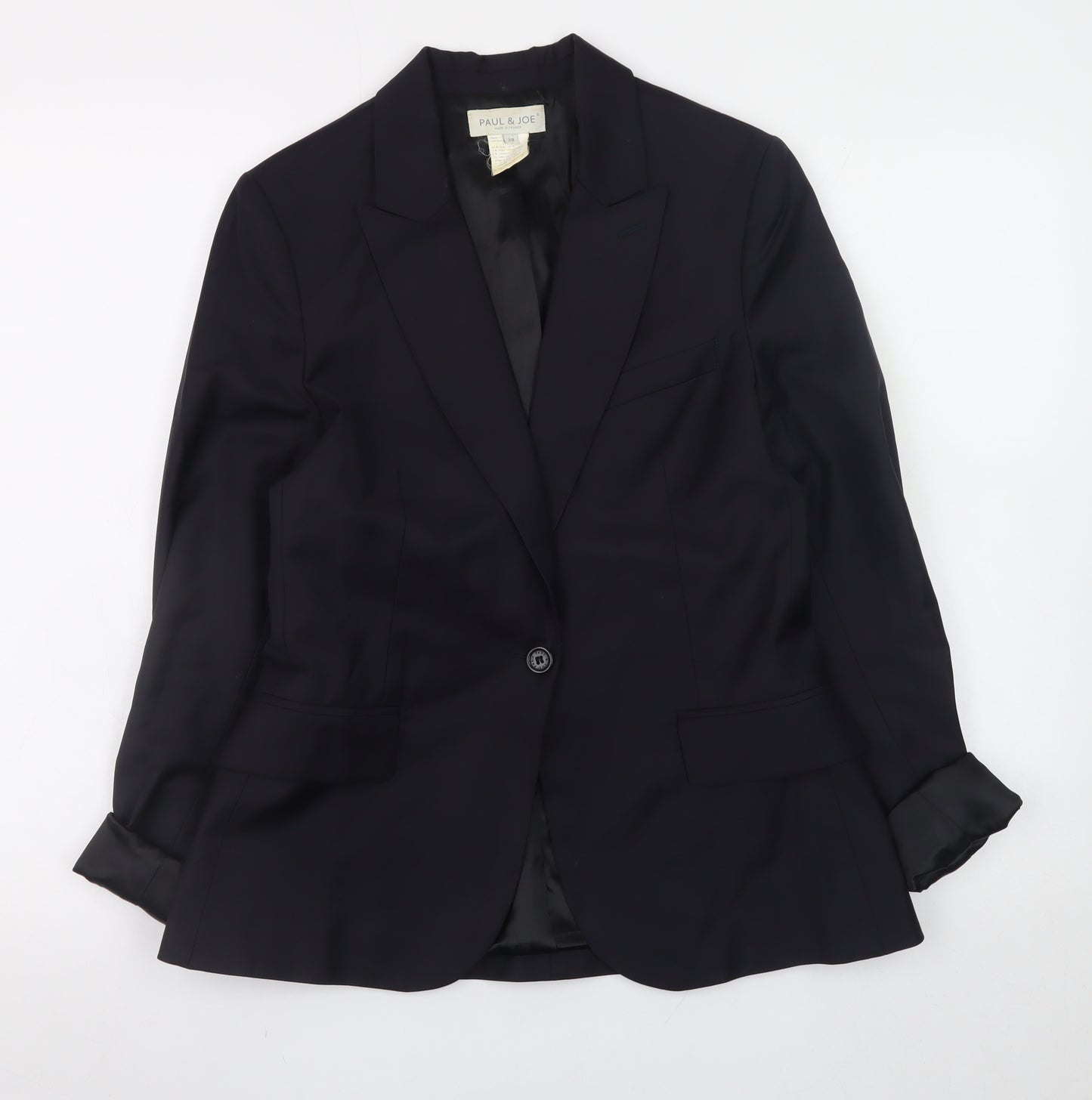 Paul & Joe Women's Black Wool Blazer Size 10 Classic Work Jacket