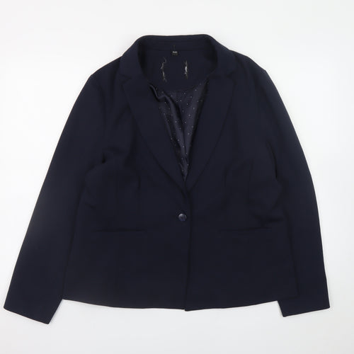 Dorothy Perkins Women’s Blue Blazer Size 16 Regular Fit Work Jacket