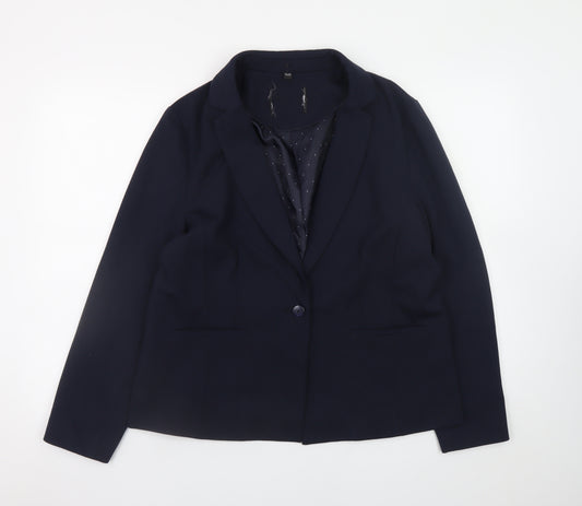 Dorothy Perkins Women’s Blue Blazer Size 16 Regular Fit Work Jacket