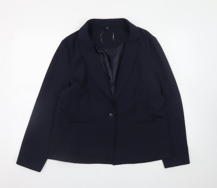 Dorothy Perkins Women’s Blue Blazer Size 16 Regular Fit Work Jacket