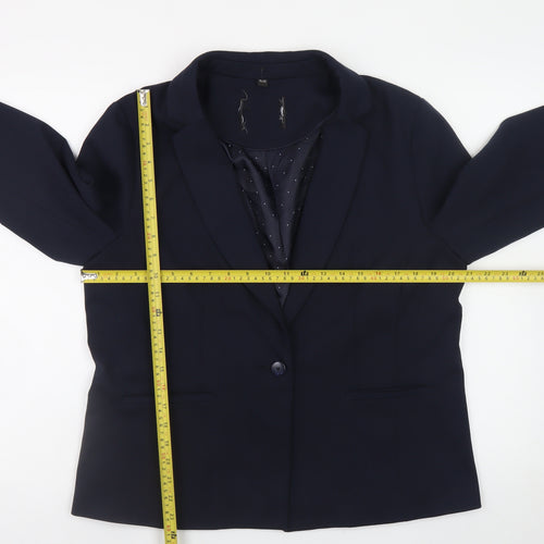 Dorothy Perkins Women’s Blue Blazer Size 16 Regular Fit Work Jacket