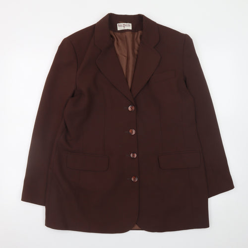 Bon Marché Women's Brown Size 16 Blazer Jacket Smart Workwear