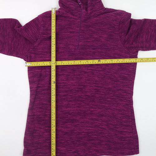 Mountain Warehouse Womens Purple 1/2 Zip Fleece Sweatshirt Size 12