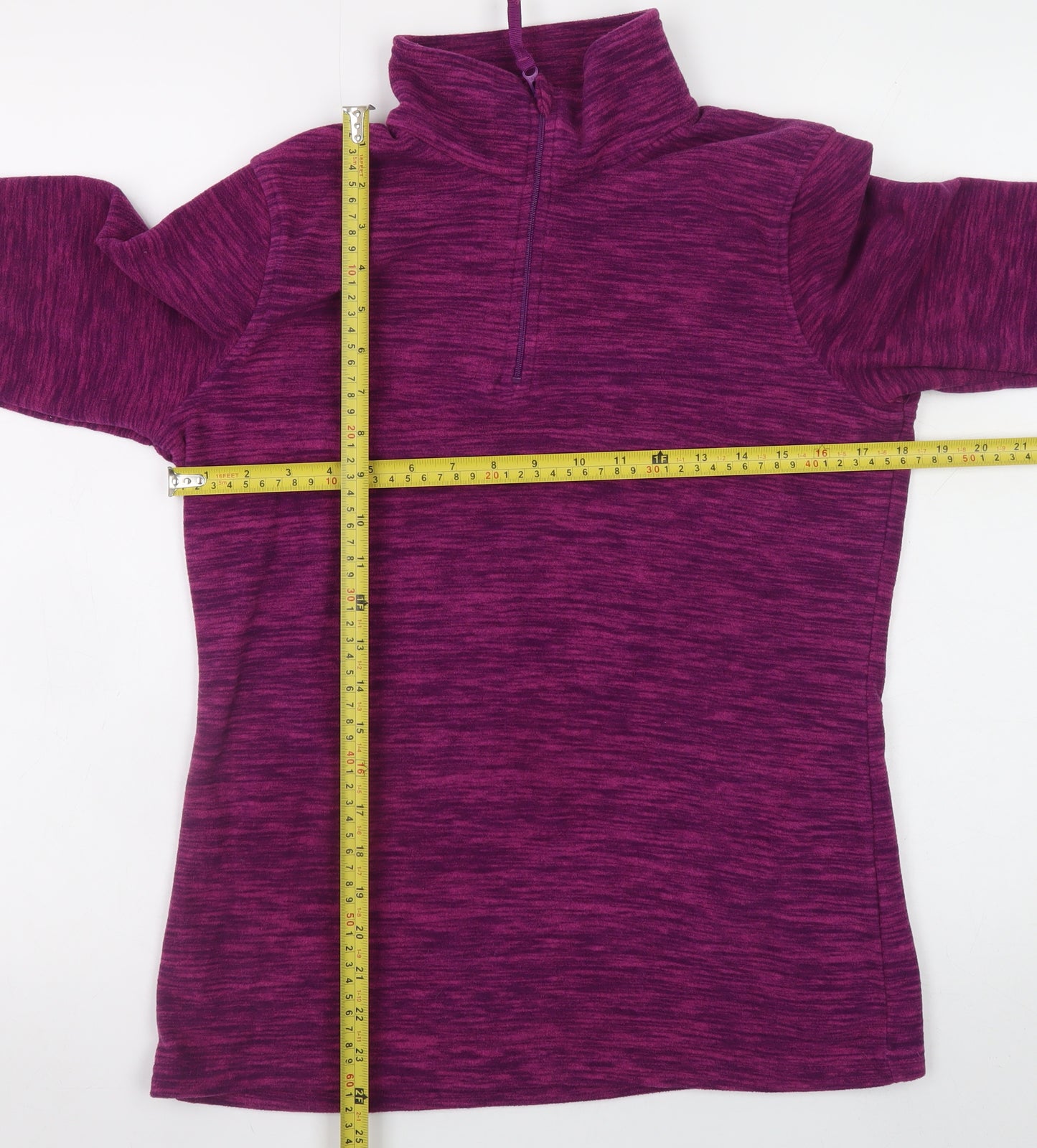 Mountain Warehouse Womens Purple 1/2 Zip Fleece Sweatshirt Size 12