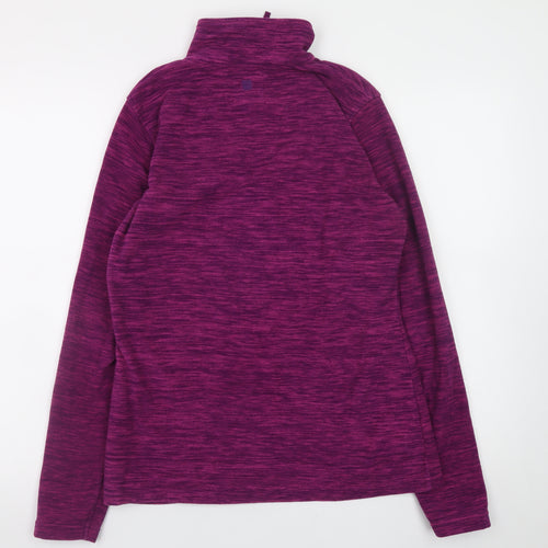 Mountain Warehouse Womens Purple 1/2 Zip Fleece Sweatshirt Size 12