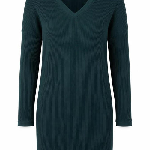 ASOS Women’s Green Size 12 V-Neck Ribbed Bodycon Knit Dress