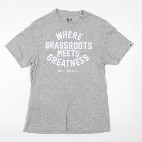 Reebok Men's Grey CrossFit Open 2020 Graphic Crew Neck T-Shirt Size M