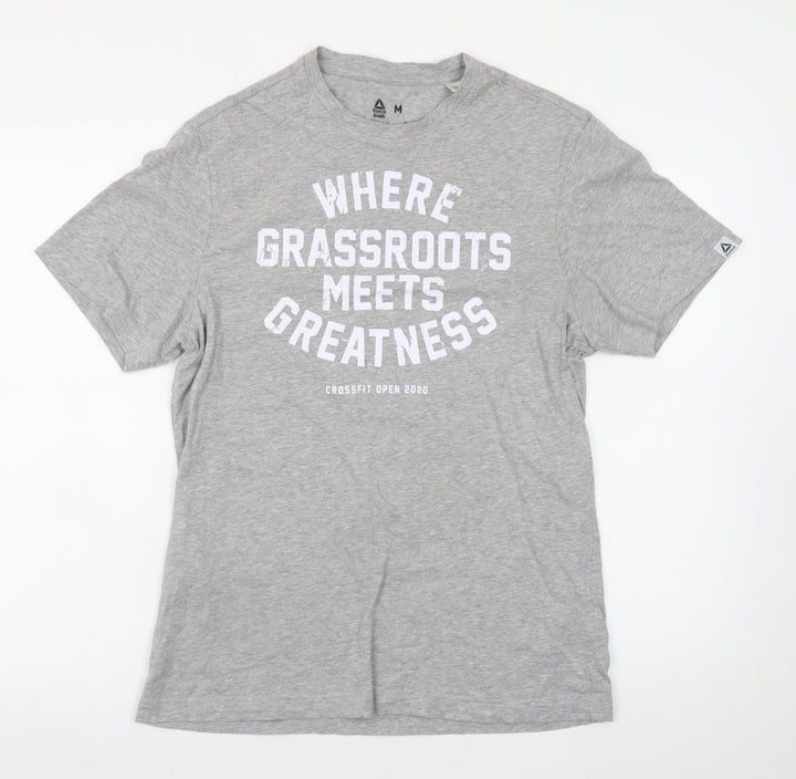 Reebok Men's Grey CrossFit Open 2020 Graphic Crew Neck T-Shirt Size M