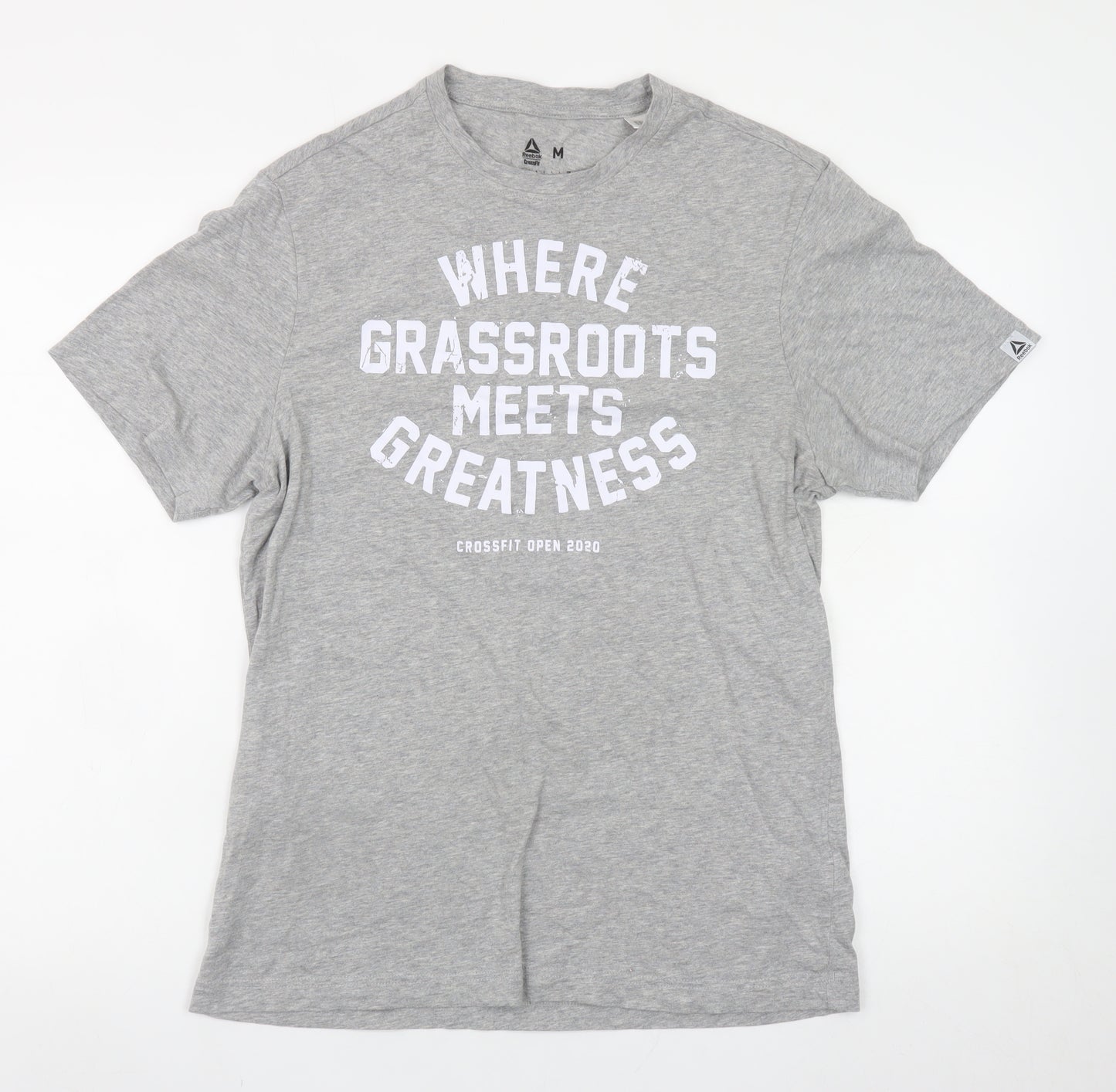 Reebok Men's Grey CrossFit Open 2020 Graphic Crew Neck T-Shirt Size M