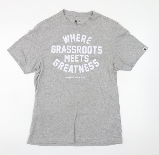Reebok Men's Grey CrossFit Open 2020 Graphic Crew Neck T-Shirt Size M