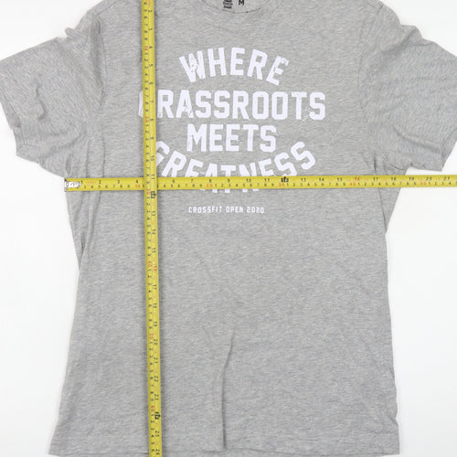 Reebok Men's Grey CrossFit Open 2020 Graphic Crew Neck T-Shirt Size M