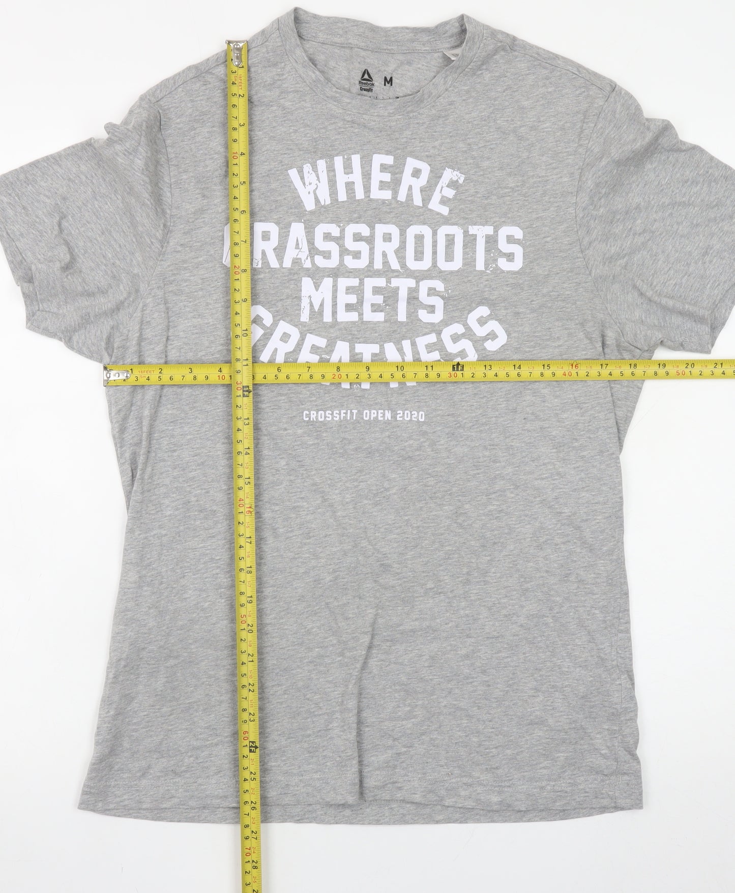 Reebok Men's Grey CrossFit Open 2020 Graphic Crew Neck T-Shirt Size M