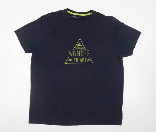 Mountain Warehouse Men's Blue XL Graphic Outdoor T-Shirt