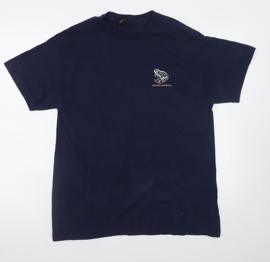 Urban Outfitters Men's Blue Nature Graphic T-Shirt Size S