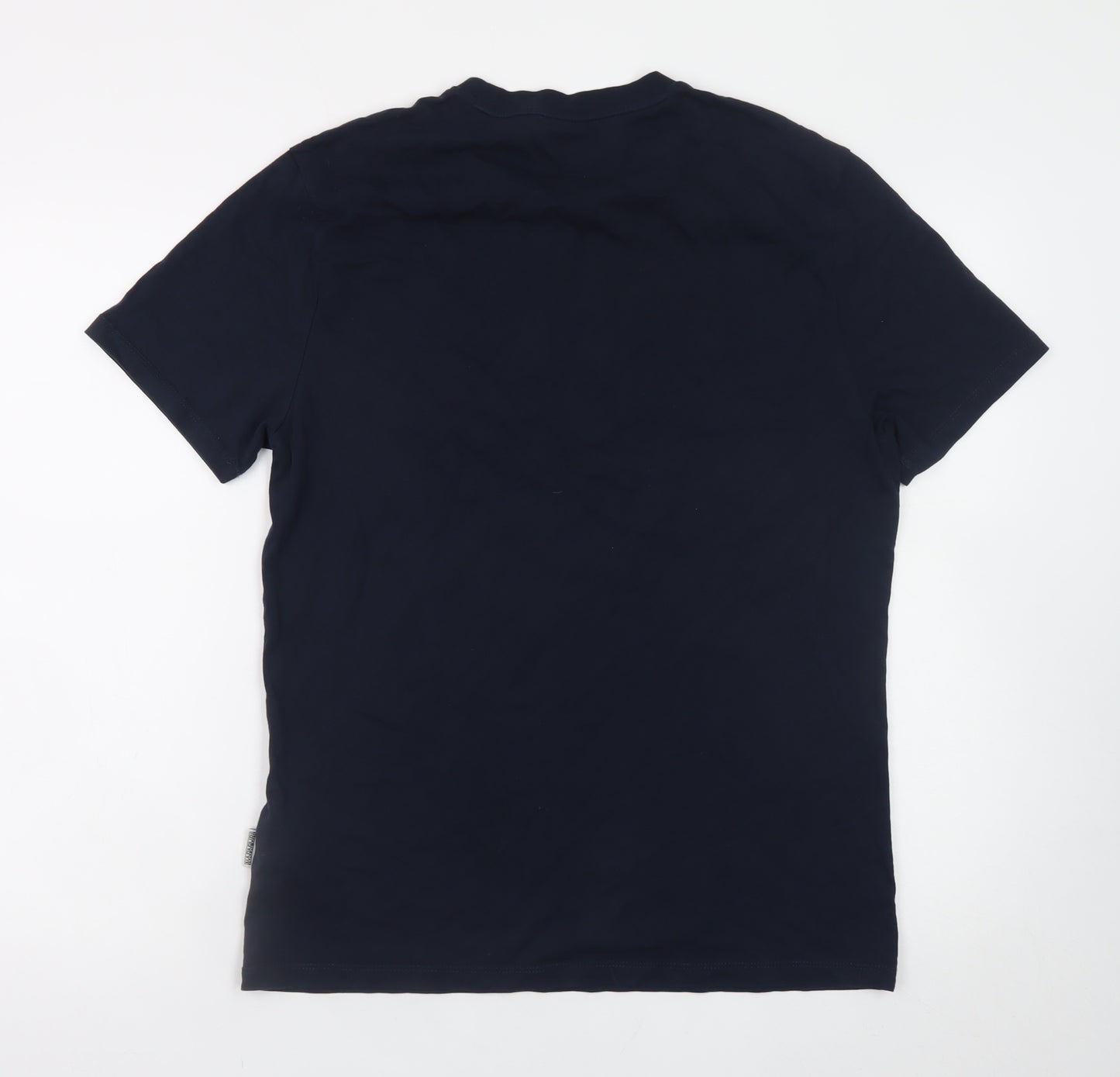 Napapijri Men's Navy Graphic Logo T-Shirt Size L Cotton