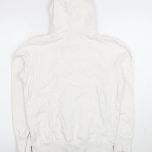 Champion Men's White Small Pullover Hoodie with Logo Embroidery