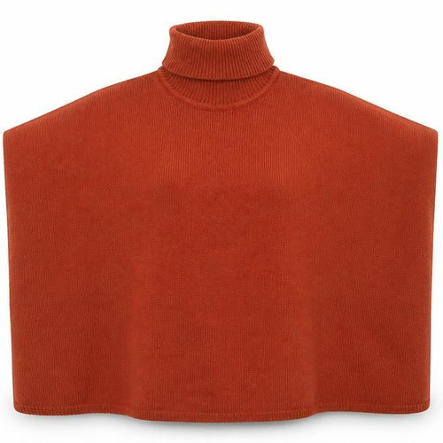 First and I Women’s Brown Roll Neck Knit Cape Jumper One Size