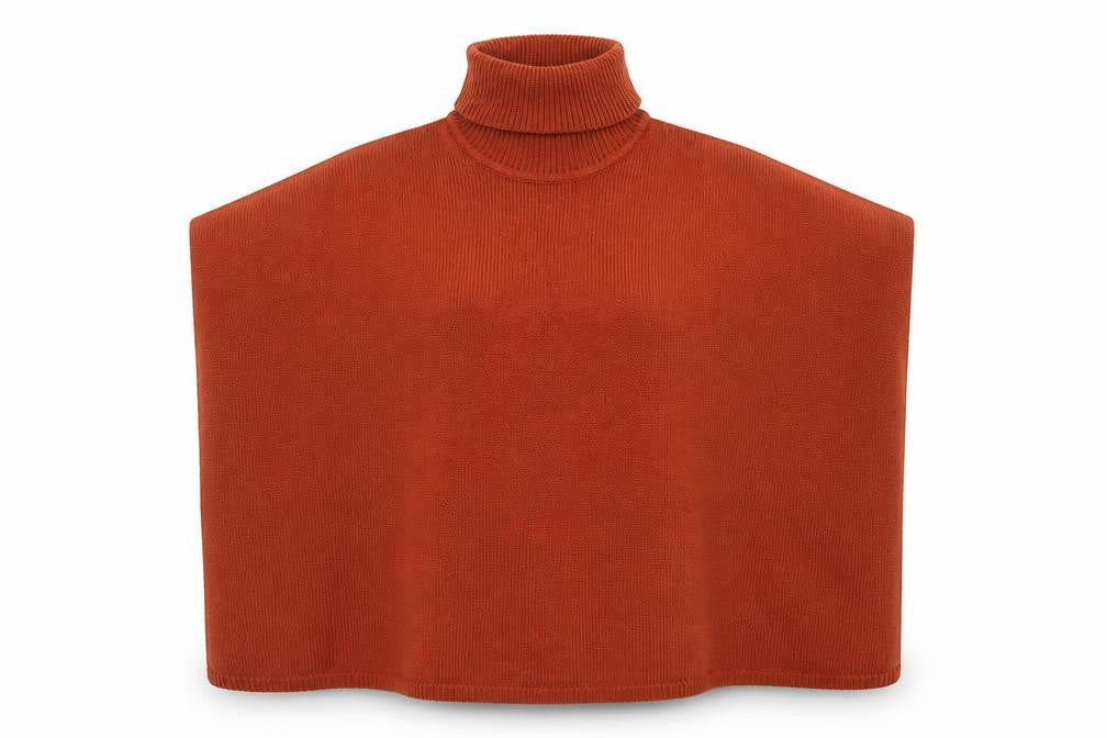 First and I Women’s Brown Roll Neck Knit Cape Jumper One Size