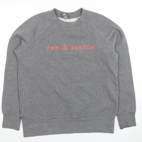 Sweaty Betty Womens Grey S Pullover Sweatshirt Zen & Tonics Cotton Blend