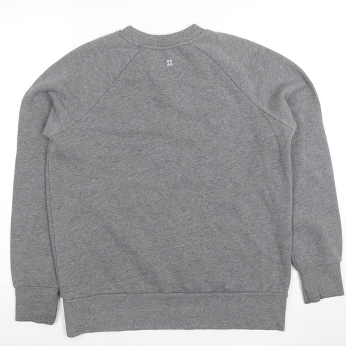 Sweaty Betty Womens Grey S Pullover Sweatshirt Zen & Tonics Cotton Blend