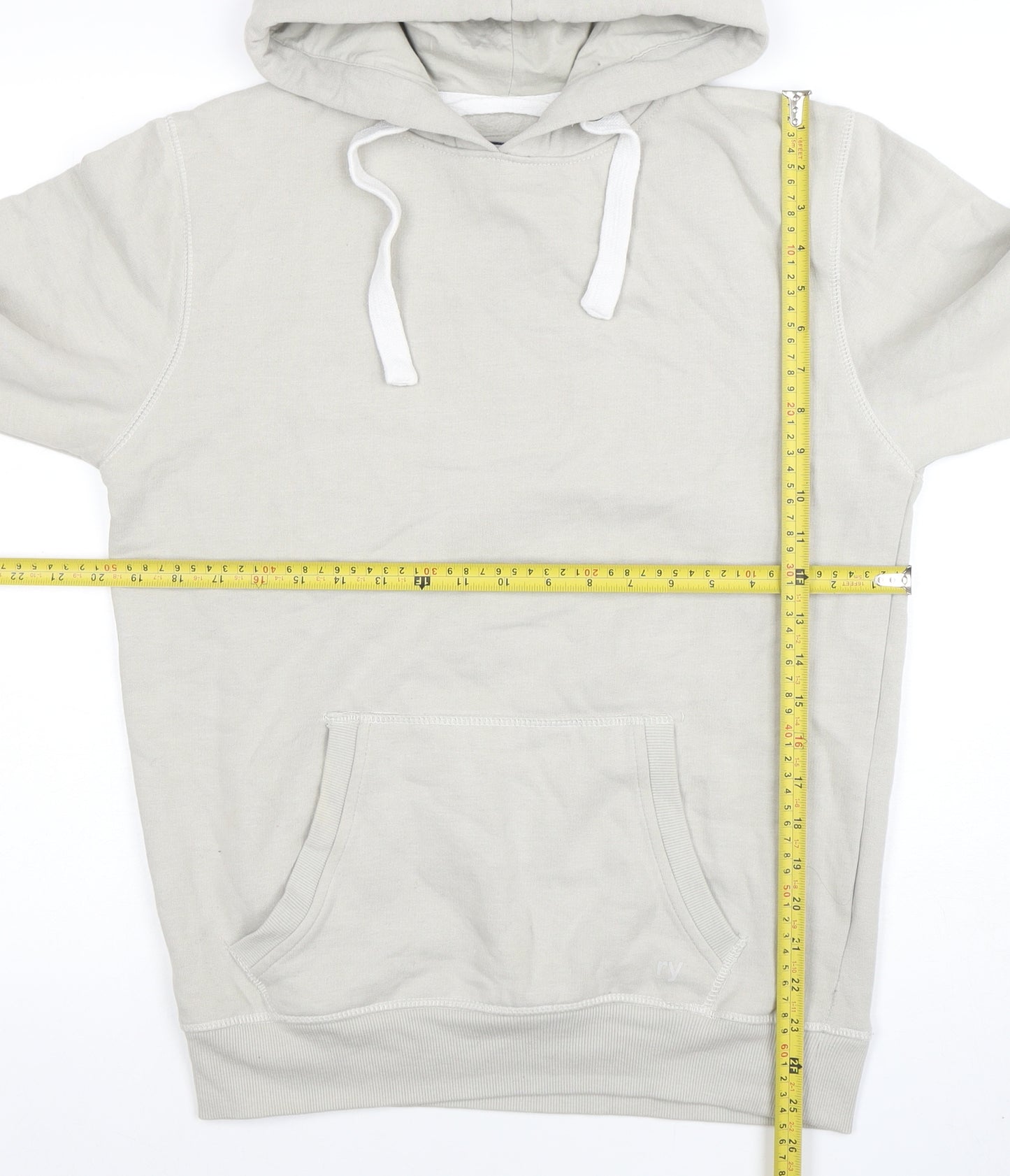 Rydale Men's Beige Pullover Hoodie Size S Cotton Blend Fleece