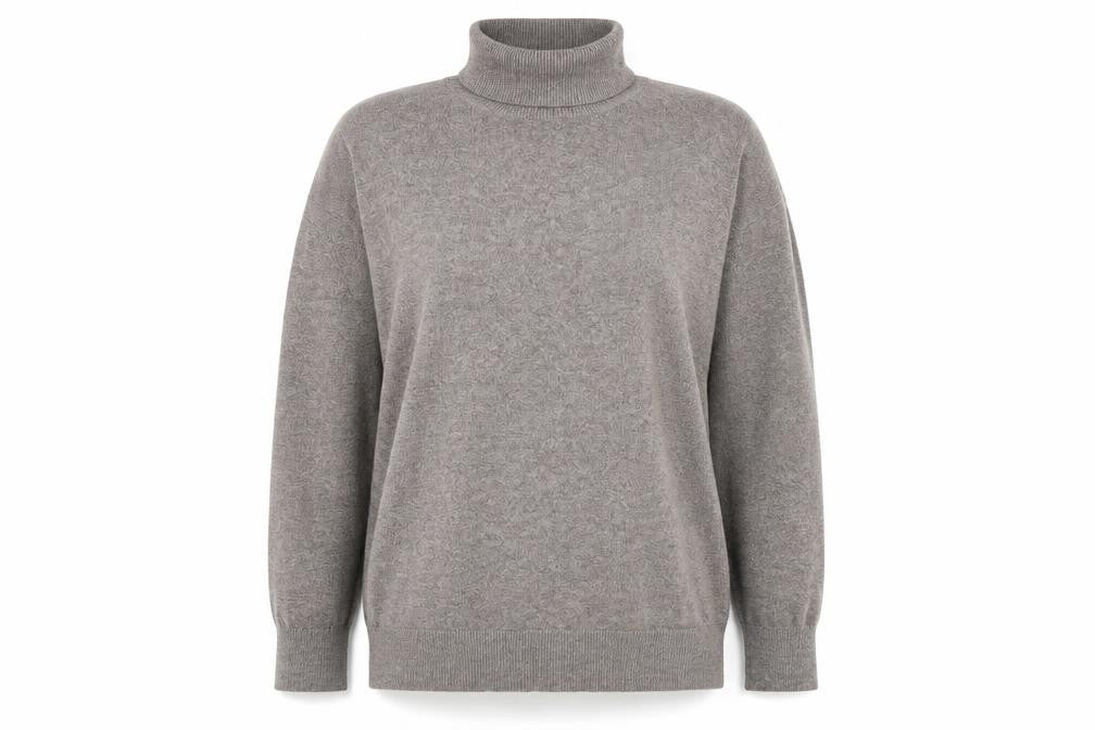 Marks and Spencer Womens Grey Roll Neck Long Sleeve Classic Jumper XL