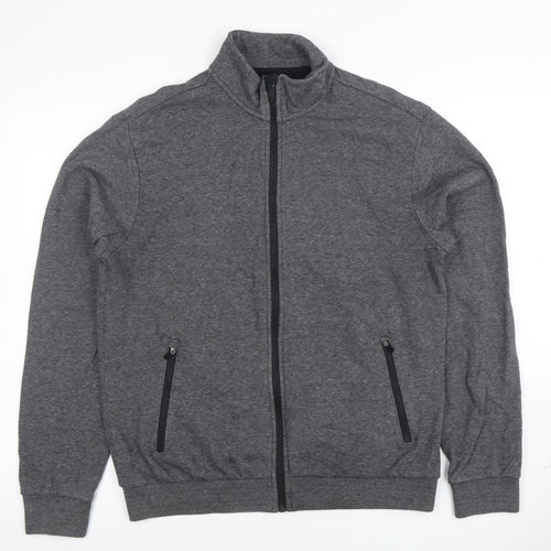Marks and Spencer Men's Grey Full Zip Sweatshirt Small Regular Fit
