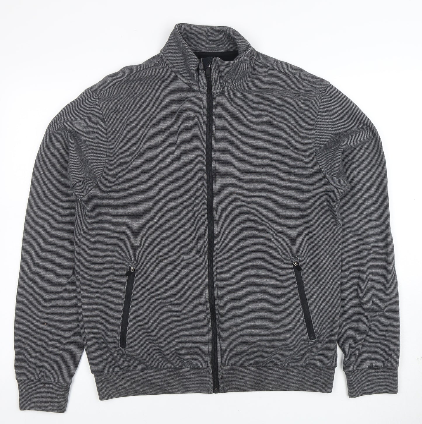 Marks and Spencer Men's Grey Full Zip Sweatshirt Small Regular Fit
