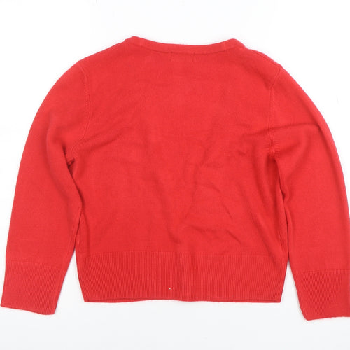 F&F Women's Red Acrylic Button Cardigan Size 10