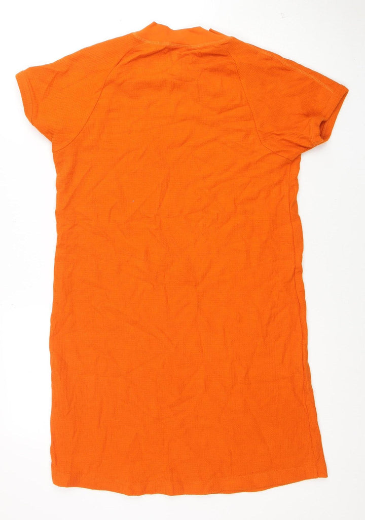 American Vintage Women's Orange Cotton T-Shirt Dress M