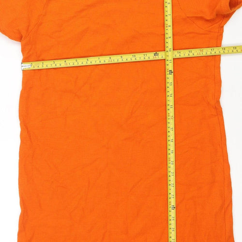 American Vintage Women's Orange Cotton T-Shirt Dress M