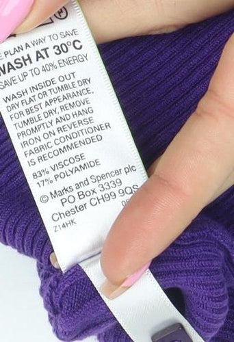 Marks and Spencer Women's Purple Button-Up Long Sleeve Top Size 18