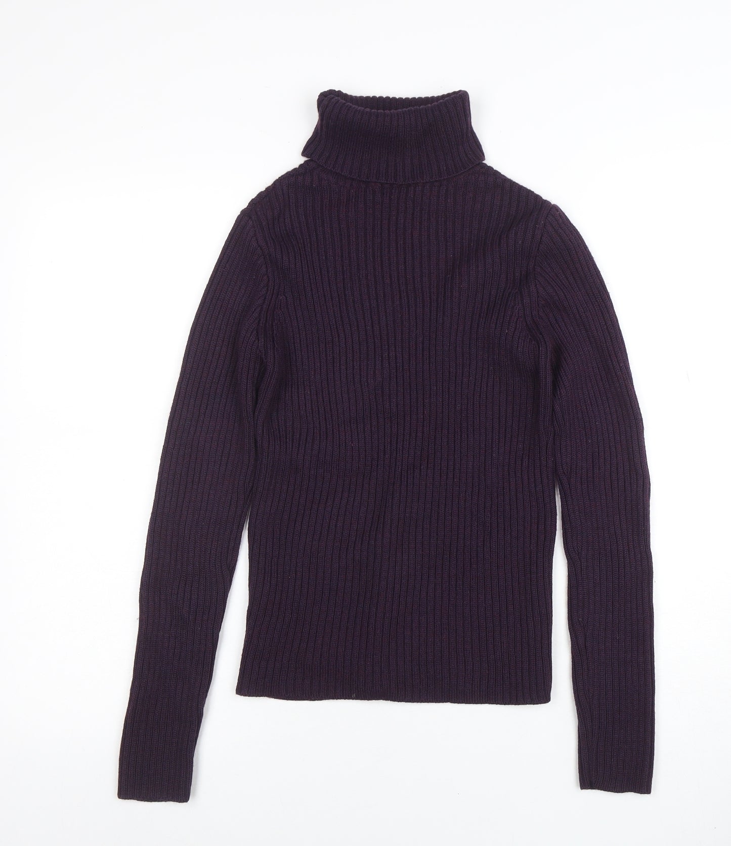 Per Una Women’s Purple Wool Blend Roll Neck Jumper Size 10