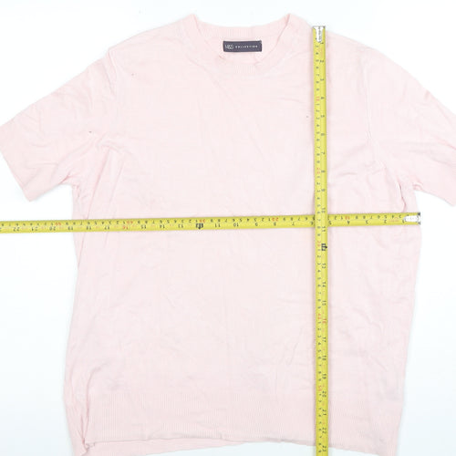 Marks and Spencer Women Pink Short Sleeve Knit T-Shirt Size 14