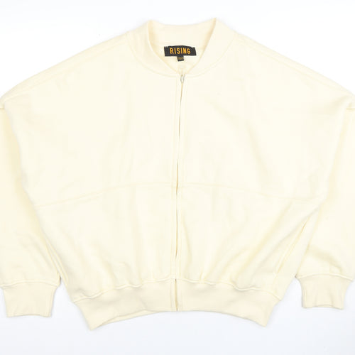 Rising Women’s Beige Full Zip Sweatshirt XS/S Cotton Blend