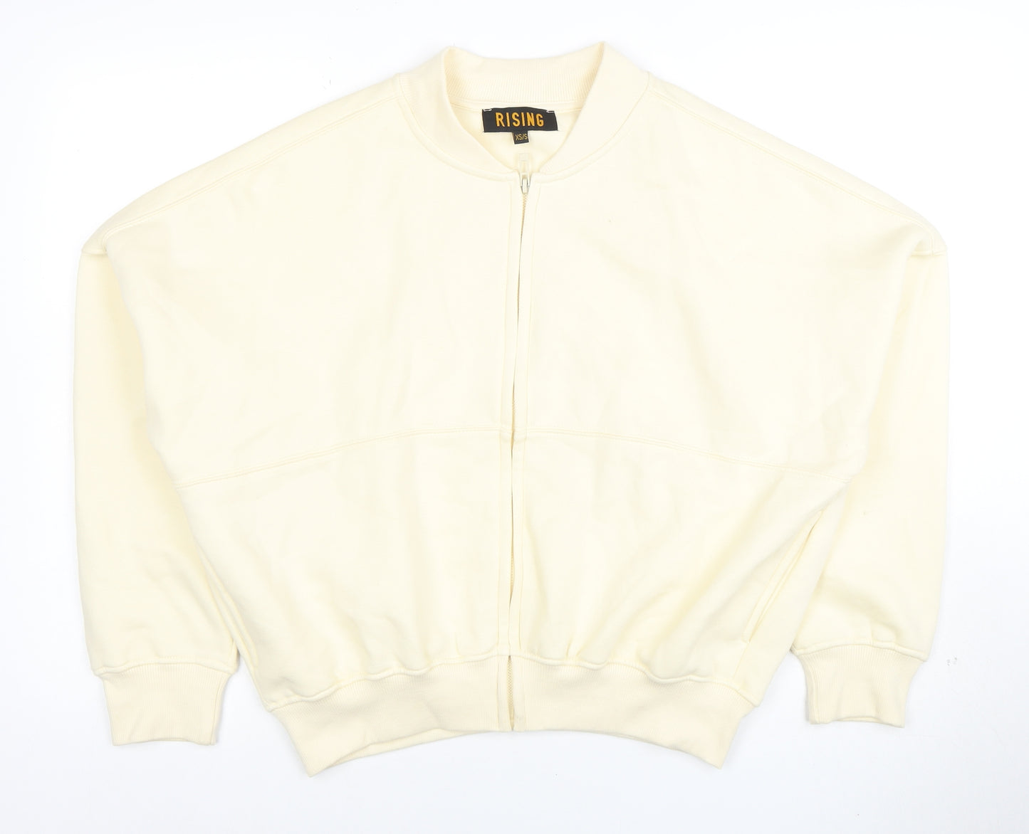 Rising Women’s Beige Full Zip Sweatshirt XS/S Cotton Blend