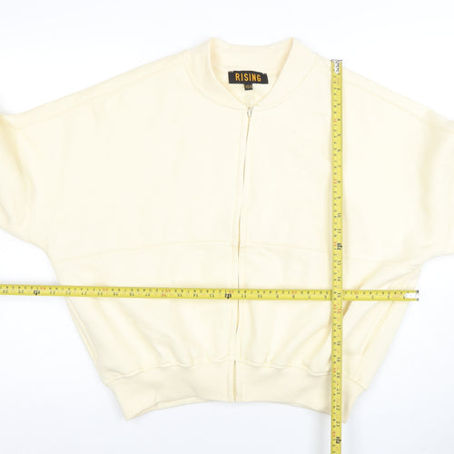 Rising Women’s Beige Full Zip Sweatshirt XS/S Cotton Blend