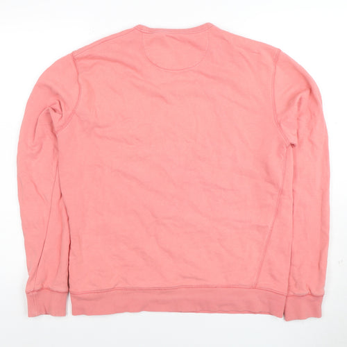 Farah Men's Pink Cotton Crew Neck Sweatshirt Size L
