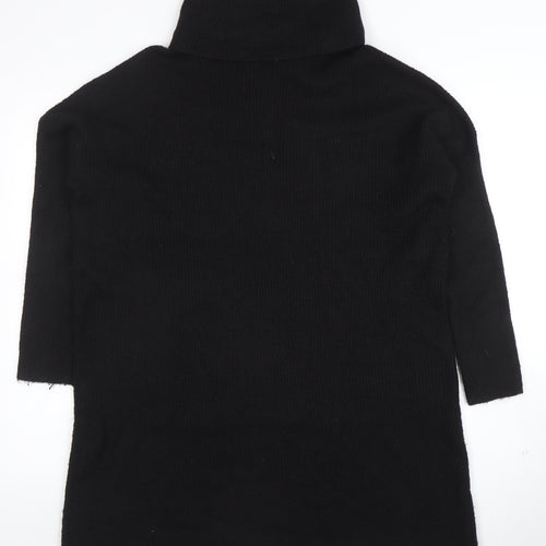 ONLY Women’s Black Roll Neck Long Sleeve Wool Blend Jumper XL