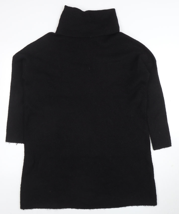 ONLY Women’s Black Roll Neck Long Sleeve Wool Blend Jumper XL