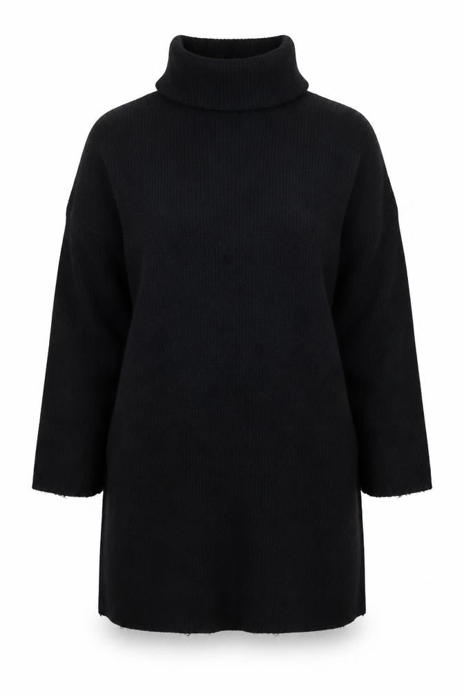 ONLY Women’s Black Roll Neck Long Sleeve Wool Blend Jumper XL