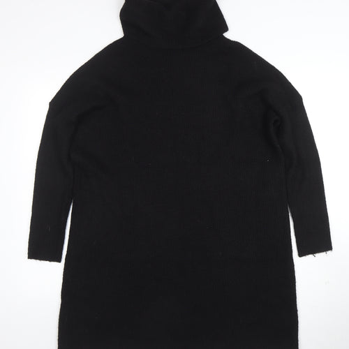 ONLY Women’s Black Roll Neck Long Sleeve Wool Blend Jumper XL
